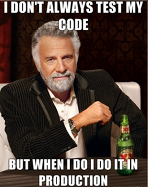 I don't always test my code...