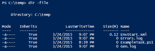 List of log files