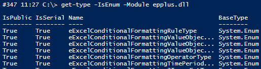 IsEnum module output