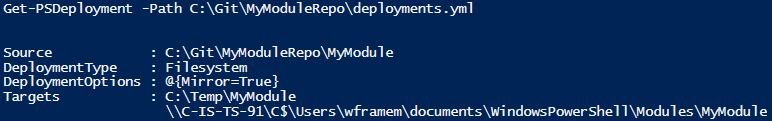 Get-PSDeployment